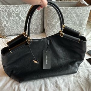 Dolce&Gabbana Black Leather Handbag Authentic top handle Sicily collection